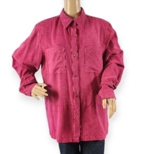 Alfred Dunner Snap Front Soft Shirt Size 14 Shirt Jacket